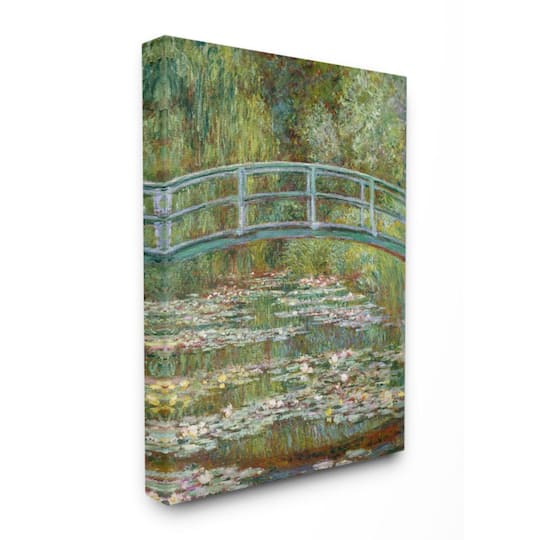 Stupell Industries Bridge Over Lilies Monet Classic Painting